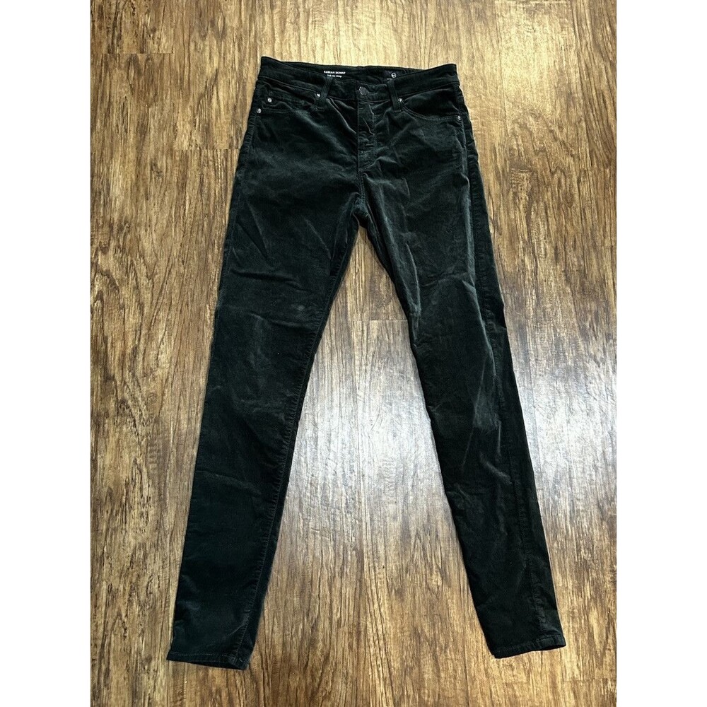 Adriano  Goldschmeid  Farah Skinny Pants Women’s 27 ( 28x30) Green Velour